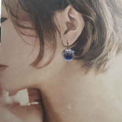 鬼灯レジンの3点セット（耳飾り&ネックレス） 5枚目の画像