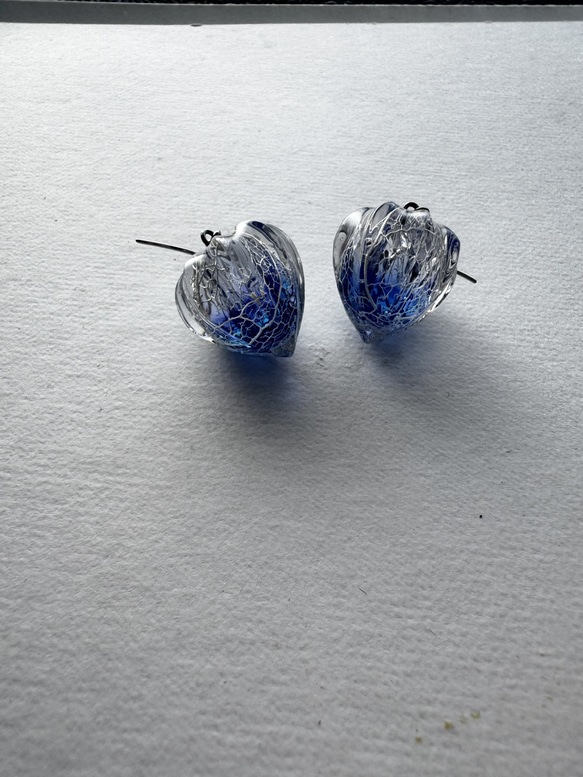 鬼灯レジンの3点セット（耳飾り&ネックレス） 3枚目の画像