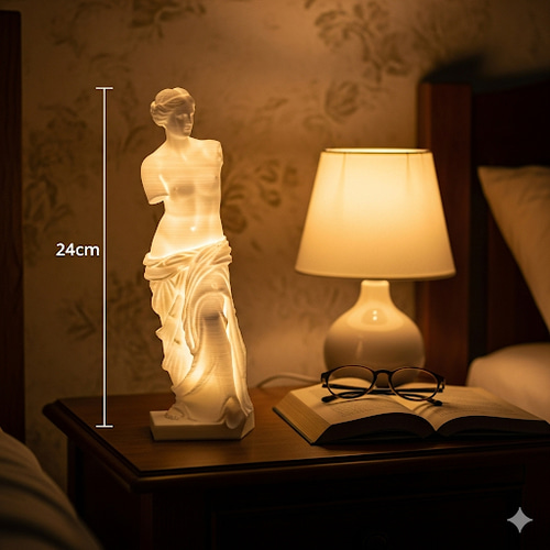 ミロのヴィーナス】クラシック彫刻インテリアライト｜USB給電