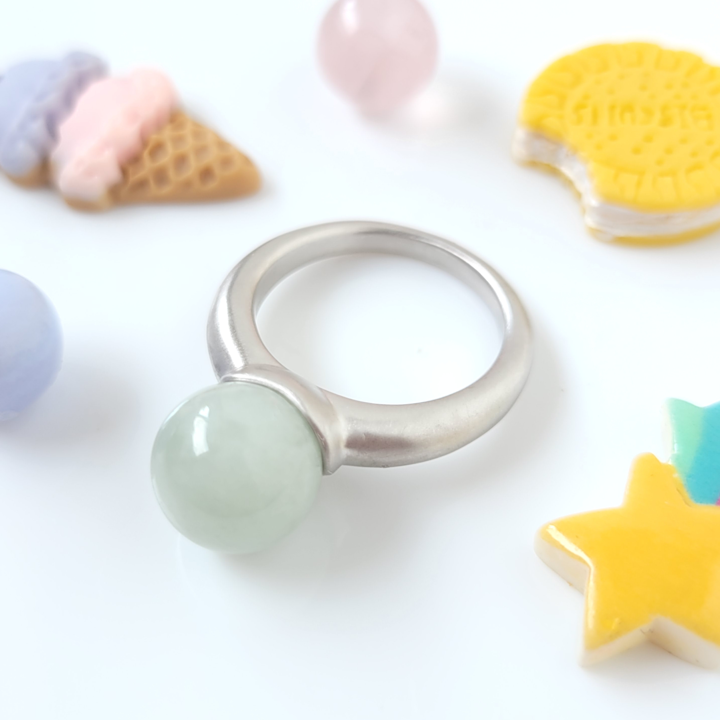 甘くとろける？ロリポップキャンディリング　翡翠(メロン)