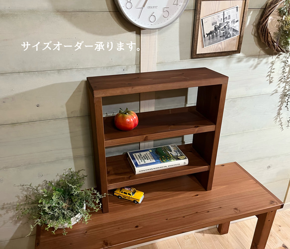 シンプルコンパクトな飾り棚(文庫本サイズ) 本棚・絵本棚・マガジン