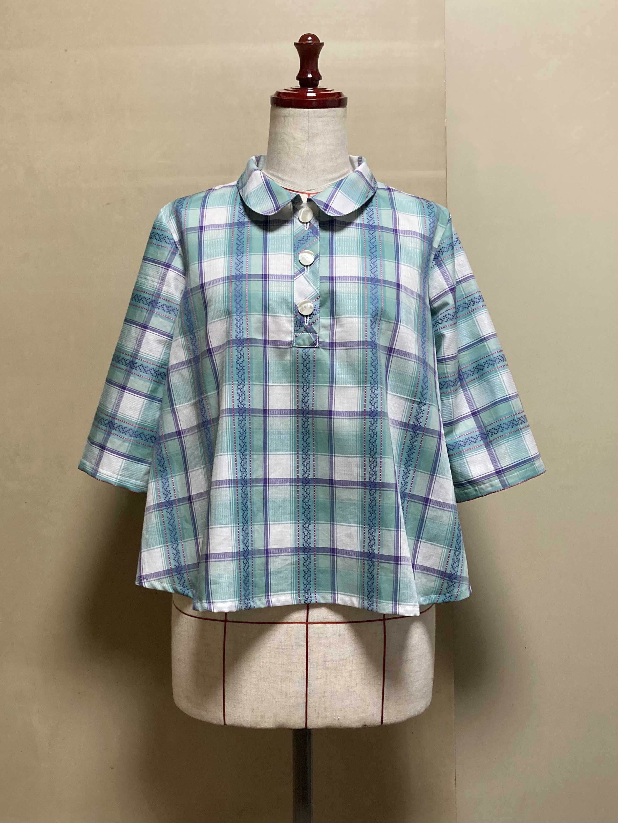 播州織・Aラインポロシャツ（M〜Lサイズ向け）