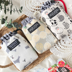 カシャカシャ布おもちゃ タグハンカチ アニマル 犬 猫 ブタ 知育