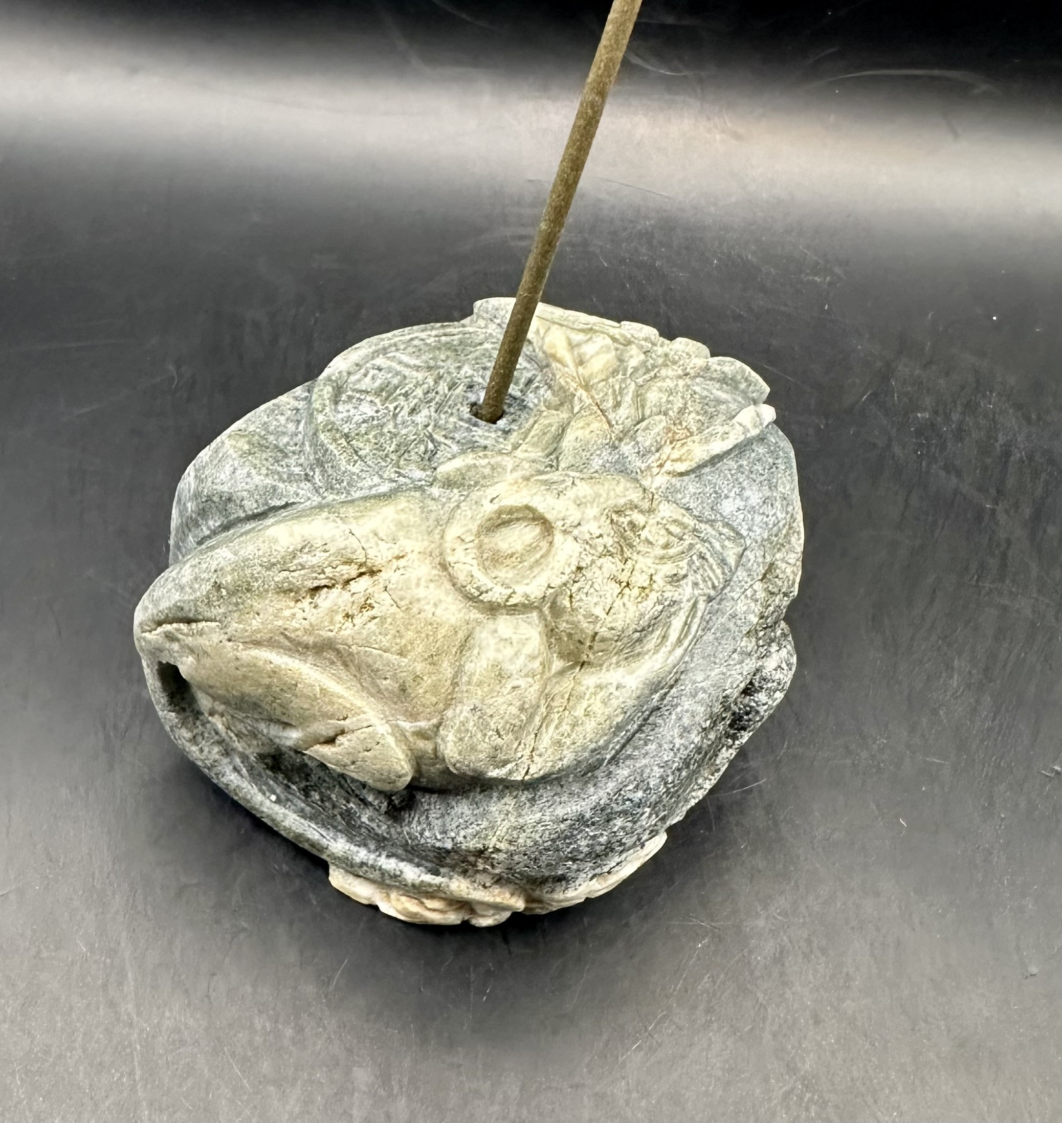 2025.7.13豊谷碩鼠 財守お香立て 新潟青岩 立体・オブジェ ケン