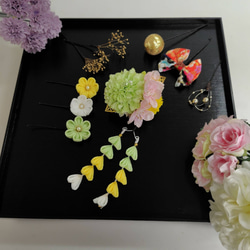 ☆ヘッドドレスとカラーが選べるヘッドパーツ10点セット☆キッズ和装髪飾り　七五三　卒業式　3歳　7歳　 10枚目の画像