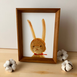 2Lサイズアートポスター ＋チークフレームセット ぬいぐるみのクマ