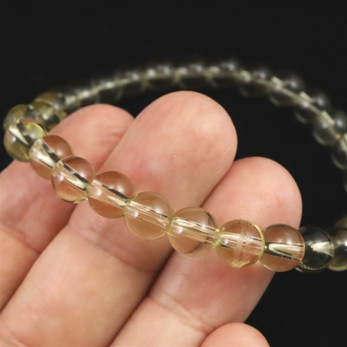天然シトリン 非加熱 無処理 6.5mmブレスレット 12.0g #29372