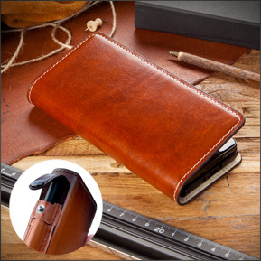 galaxy Zfold7 手帳型 本革 ケース [手染め]