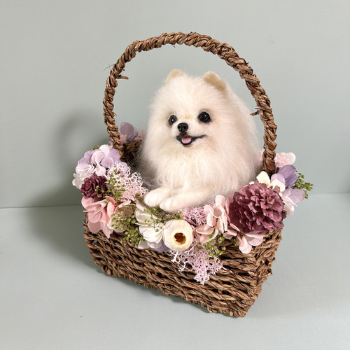 羊毛フェルト　ポメラニアン 羊毛フェルトポメラニアンを制作中です