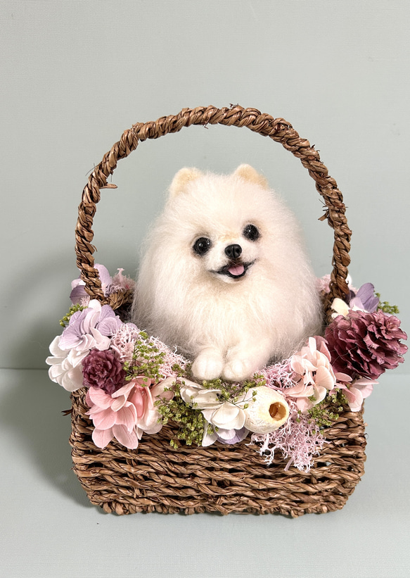 羊毛フェルト犬　ポメラニアン 羊毛フェルト 犬 ポメラニアン - メルカリ