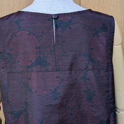 着物リメイク　ワンピース　大島紬　Ｍ〜L 6枚目の画像