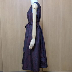 着物リメイク　ワンピース　大島紬　Ｍ〜L 3枚目の画像