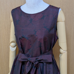 着物リメイク　ワンピース　大島紬　Ｍ〜L 5枚目の画像