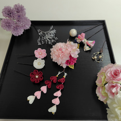 ☆ヘッドドレスとカラーが選べるヘッドパーツ10点セット☆キッズ和装髪飾り　七五三　卒業式　3歳　7歳　 10枚目の画像