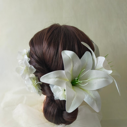 ユリの髪飾り ヘッドドレス ヘッドドレス（アクセサリー） riri-hana