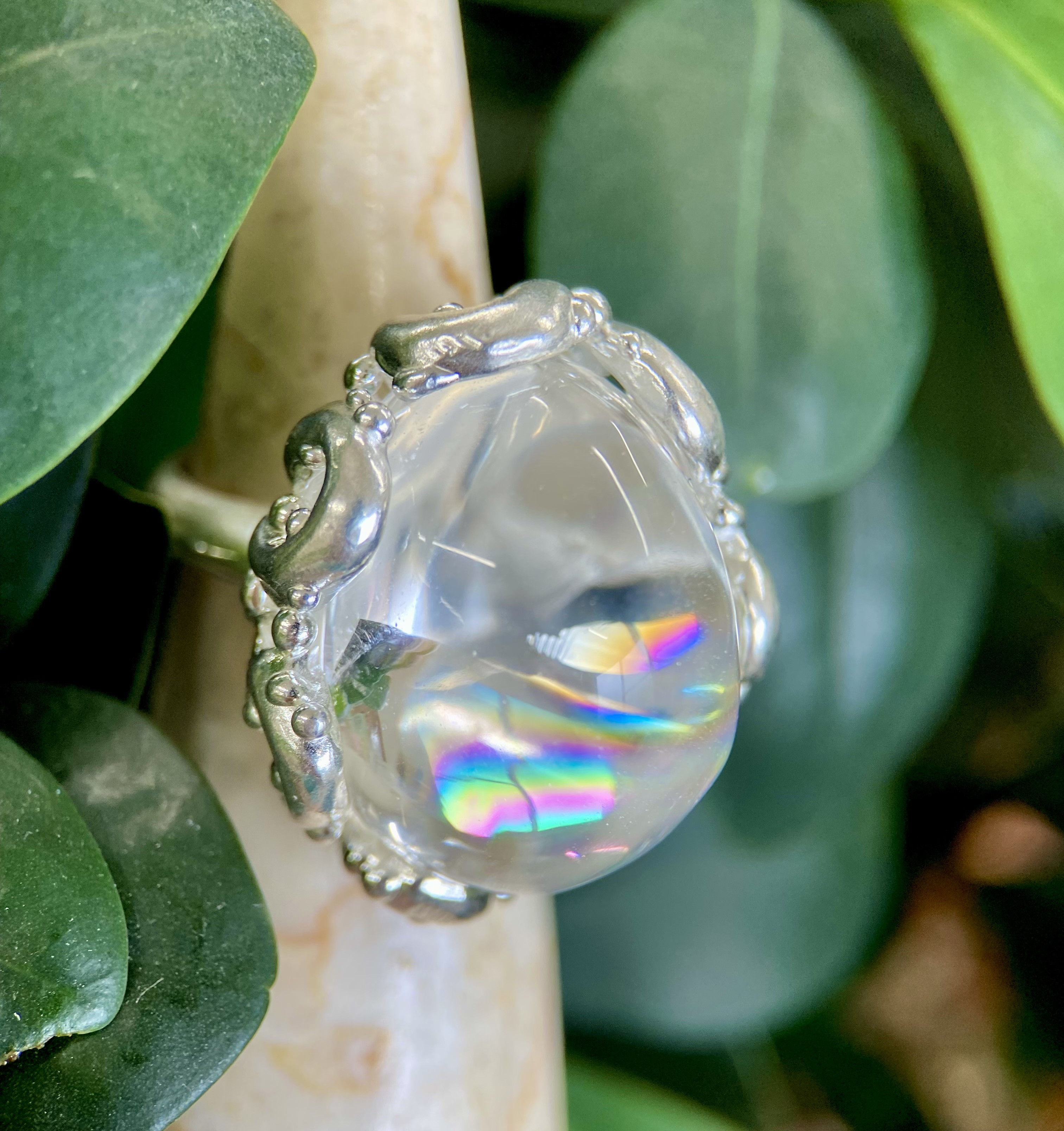アイリスクォーツsilverリング(送料無料)虹色水晶 指輪・リング kakaz 