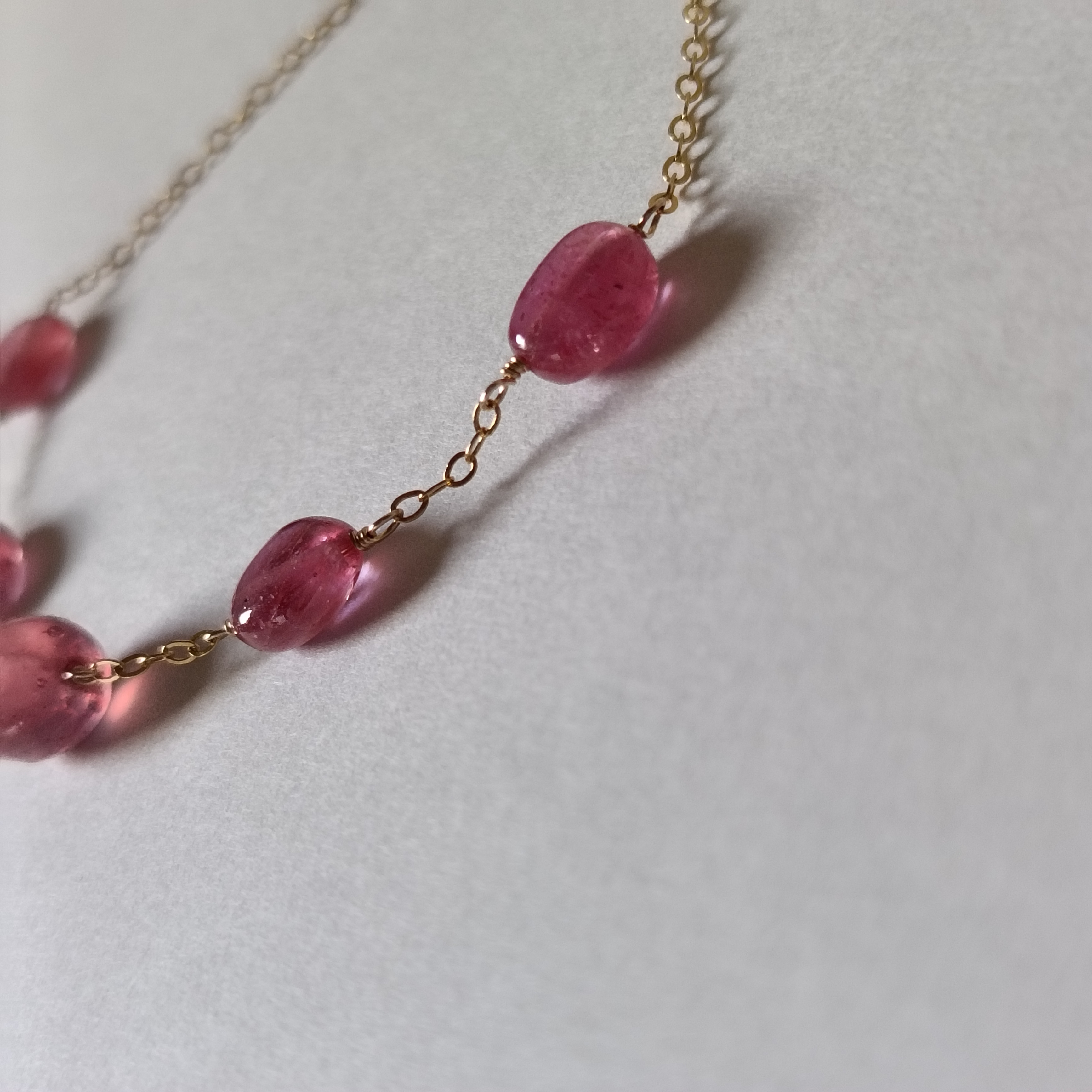 *Ruby*宝石質ルビーAAA 14kgfブレスレット 全長17.6cm 内径約16cm