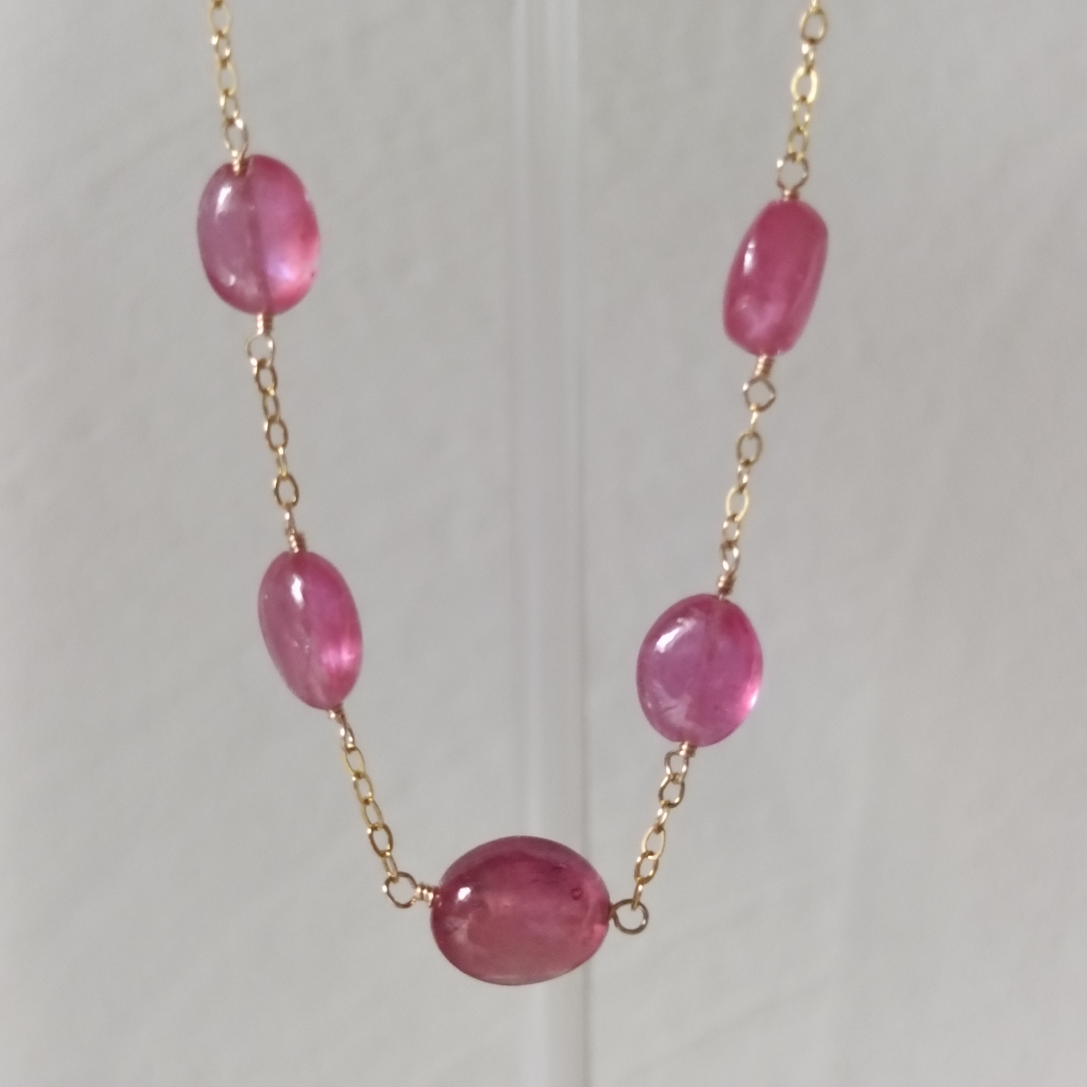 *Ruby*宝石質ルビーAAA 14kgfブレスレット 全長17.6cm 内径約16cm