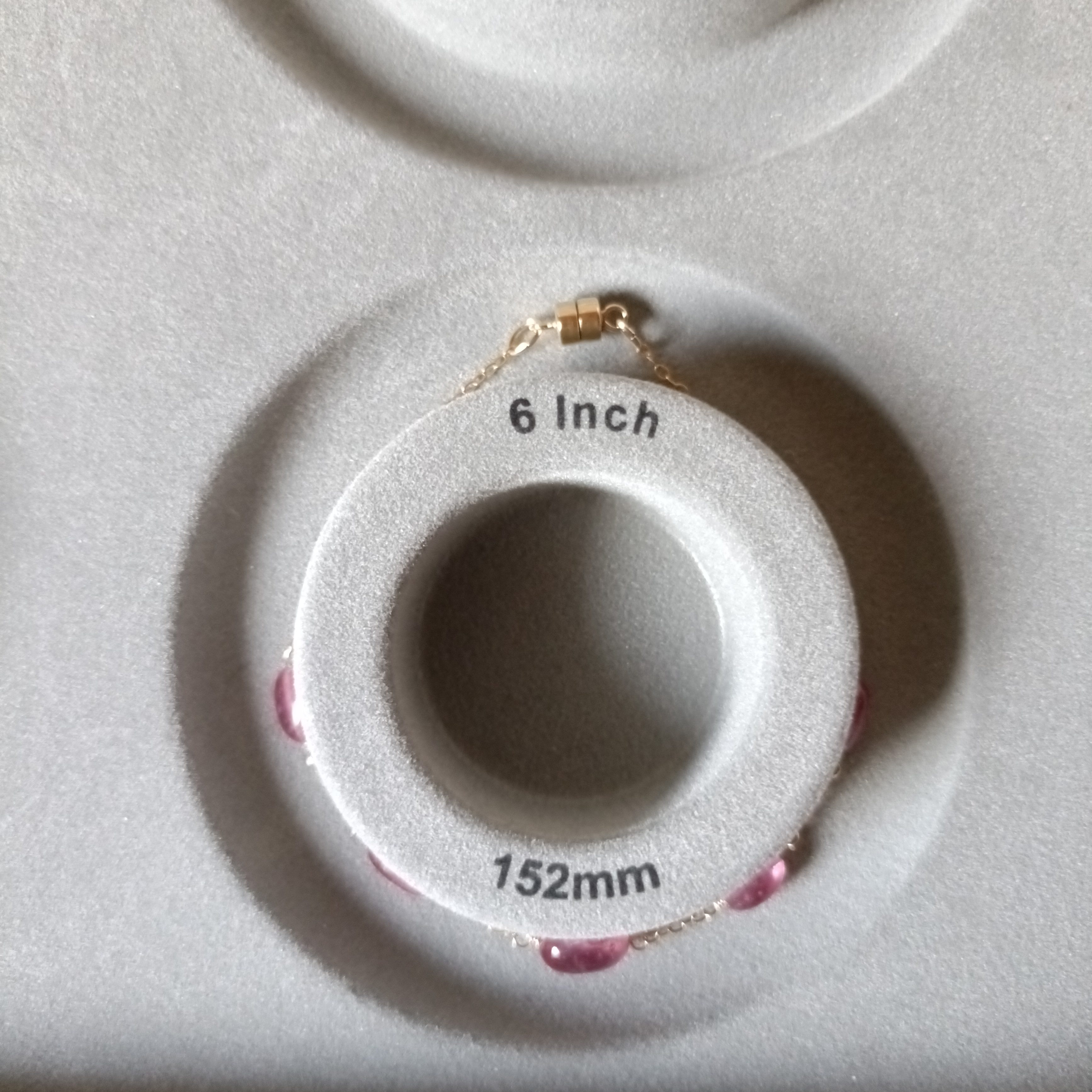 *Ruby*宝石質ルビーAAA 14kgfブレスレット 全長17.6cm 内径約16cm