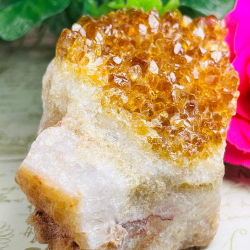 富を齎す✨ シトリン 黄水晶 原石 ラフストーン クラスター 天然石