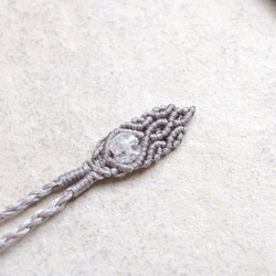 ローズクォーツ天然石マクラメネックレスmac426エスニックアジアンエキゾチックな金属アレルギーフリーアクセサリー 6枚目の画像