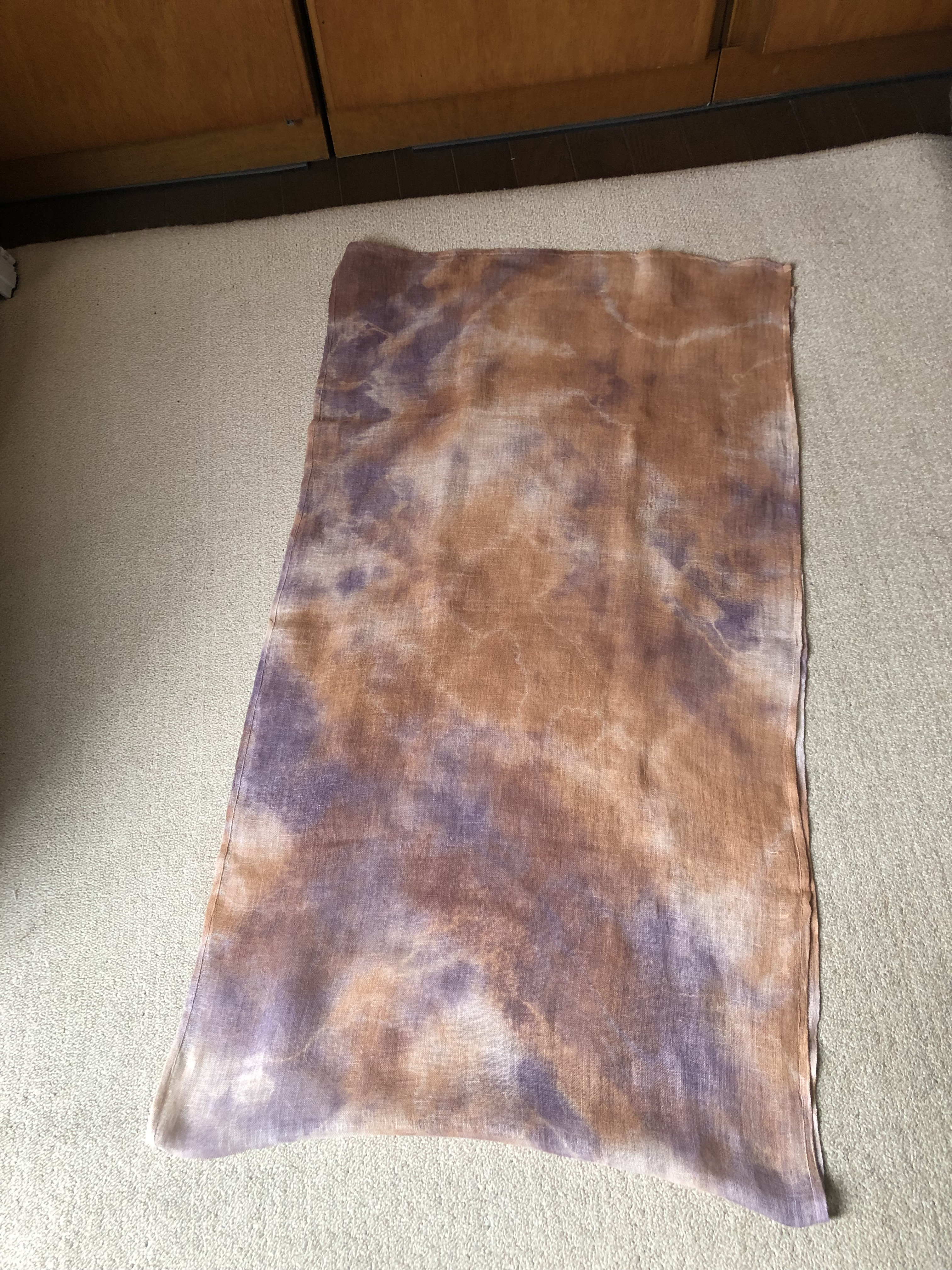 手染めヘンプストール一点物