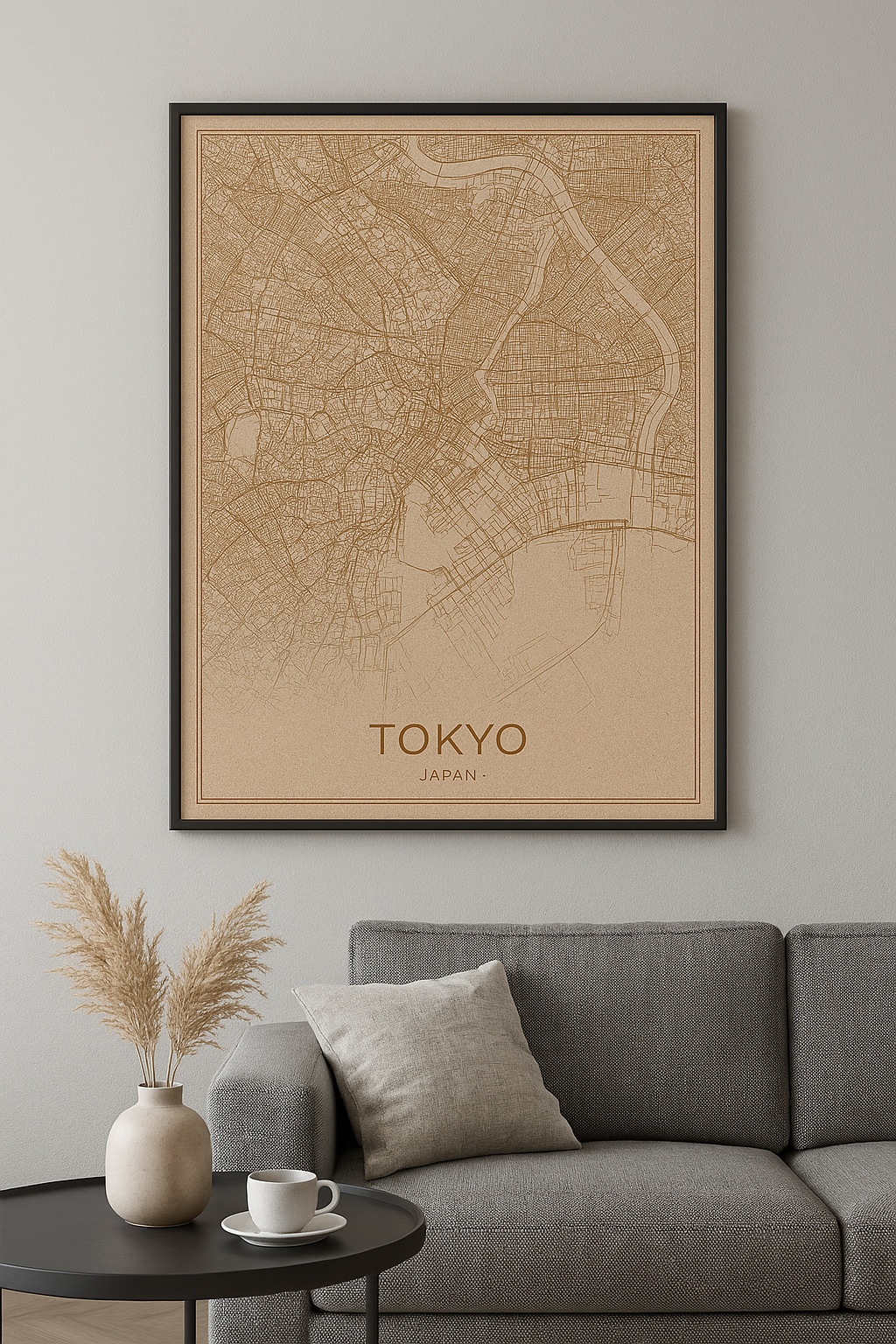 高精度レーザー彫刻の東京地図 －  Precision Laser-Engraved Map of Tokyo