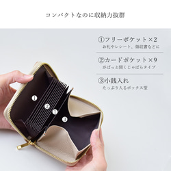 《モニター価格》カービング型押しレザー コンパクトウォレット ミニウォレット 花柄 ミニ財布 革 5枚目の画像