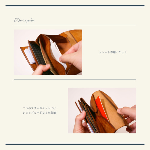 総手縫い｜無双仕立て イタリアンレザー長財布〈上品×180°開閉〉ダーク