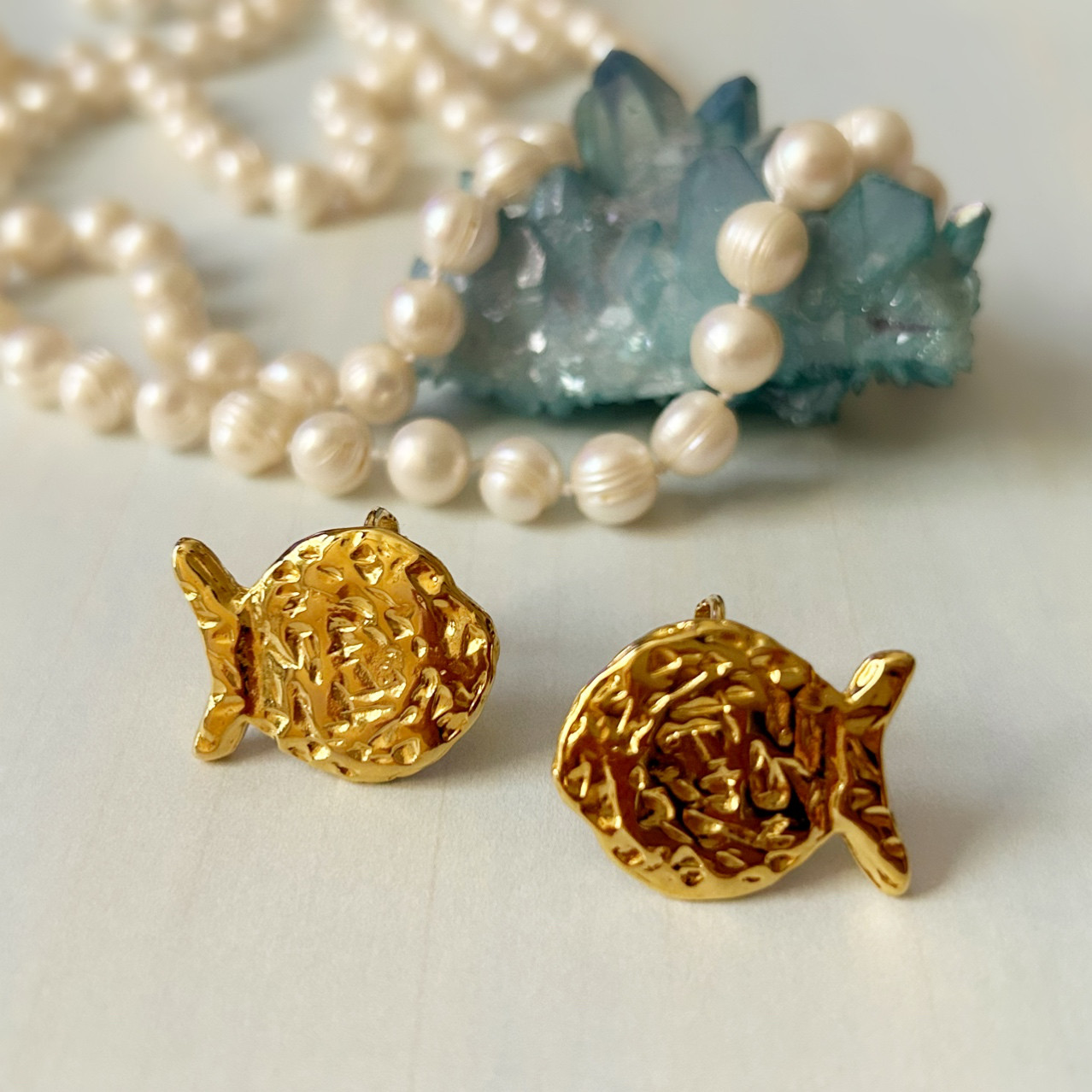 フランスvintageお魚イヤリング【フレンチ･お出掛け･大人カジュアル･夏･ヴィンテージ】{RPG-1058er｝