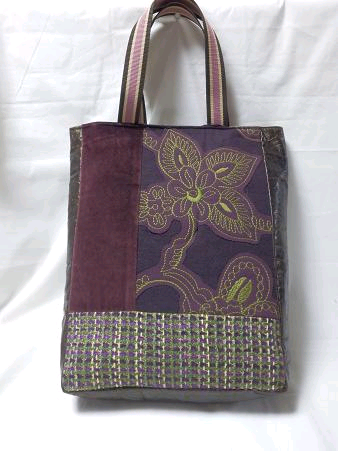 おけいこバッグ　８　（茶と緑）