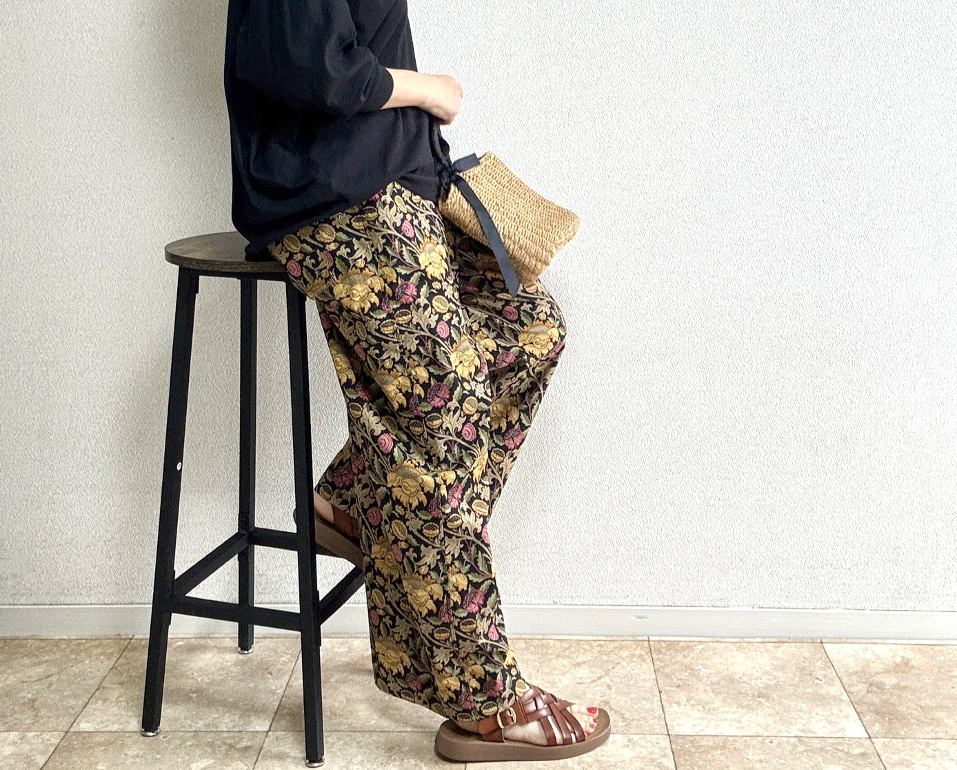 ゆるっとガラパン♦モリスのワイドパンツ （WEY）再販5＊受注製作＊