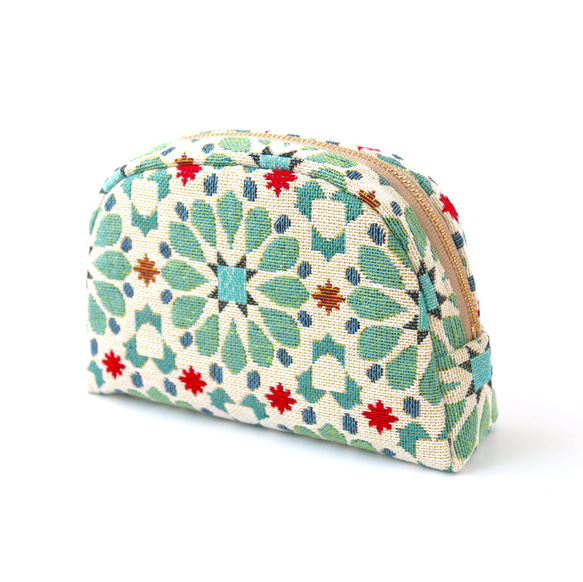 スペイン生地 ラウンドポーチA Chupinazo 5枚目の画像