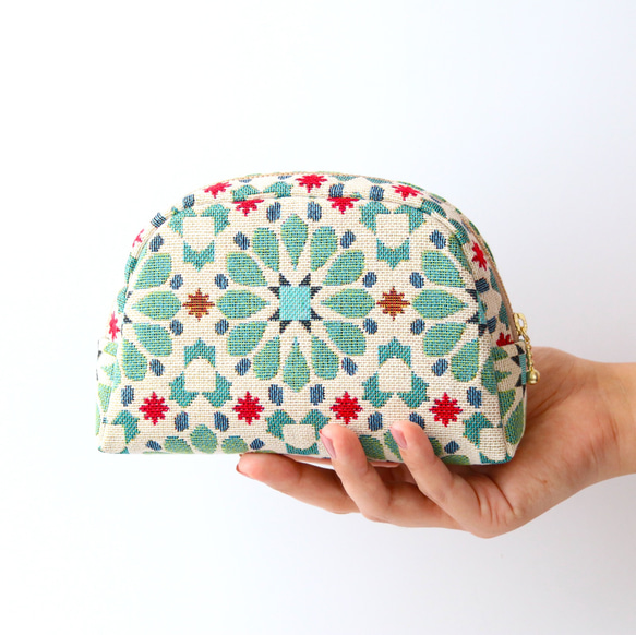 スペイン生地 ラウンドポーチA Chupinazo 2枚目の画像