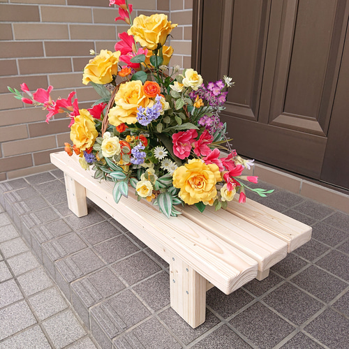 丈夫な 多目的 実用的 横幅90cm・高さ20cmタイプ 木製踏み台