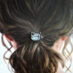 ひんやり氷風ねこちゃんヘアゴムmarry.c's handmadeaccessory 4枚目の画像
