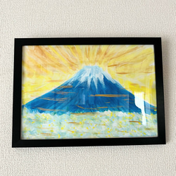 #79 抽象画 原画 はがき 抽象画『水の耀き』 パステルアート原画 HIDEKIのヒーリング