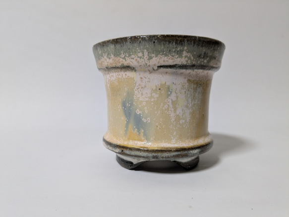 ミニ植木鉢 ミニ盆栽鉢 チタン釉 No.077 一輪挿し・花瓶・花器 木下青