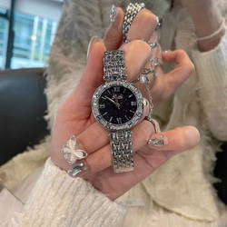 未使用 Poiray ビーズベルト Poiray♪ポアレ時計ベルト〜落ち着いたブルー地にビーズ刺繍