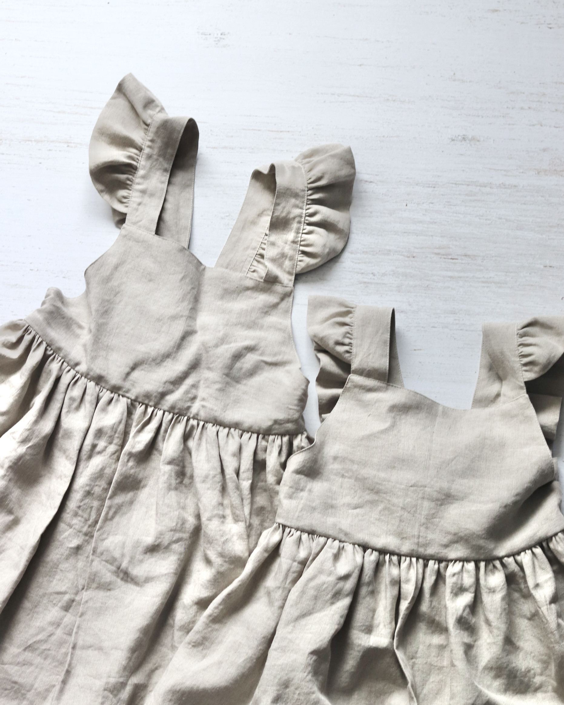 140-150サイズ【リネン】エプロンアームカバーセット