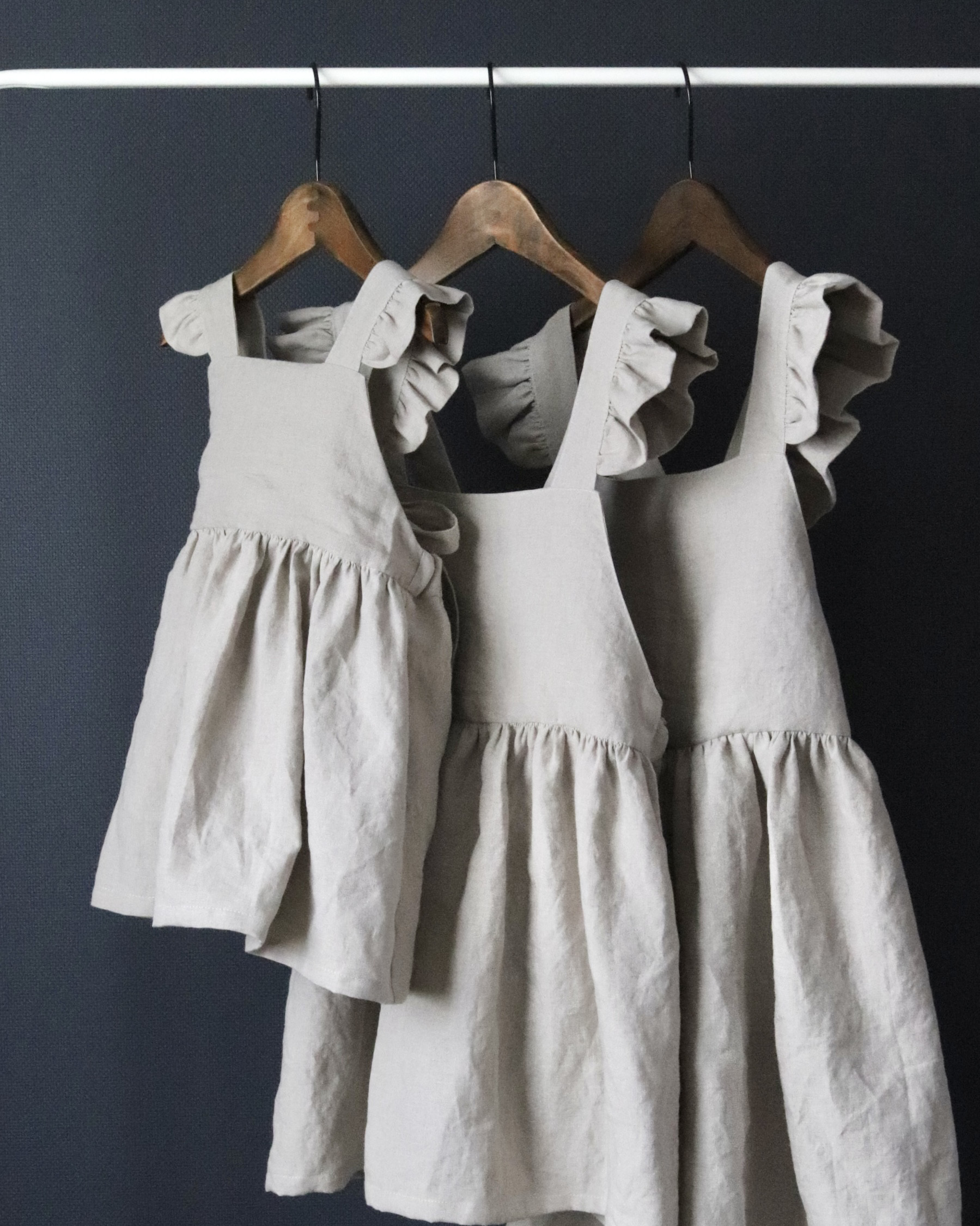 140-150サイズ【リネン】エプロンアームカバーセット