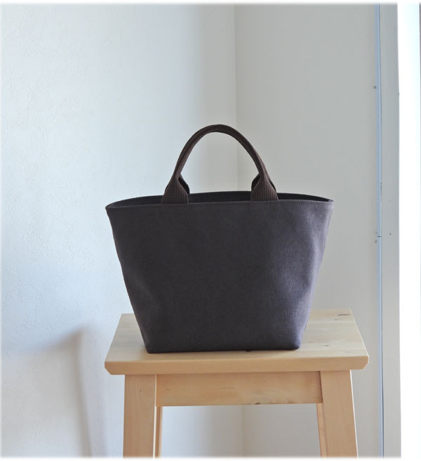 キャンバスミニトート　ダークチョコ（ 限定生地 ）