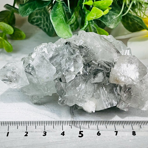 アポフィライト　共生クラスター　原石 天使の星空°⌖꙳ カルセドニー共生 蛍光アポフィライト 原石