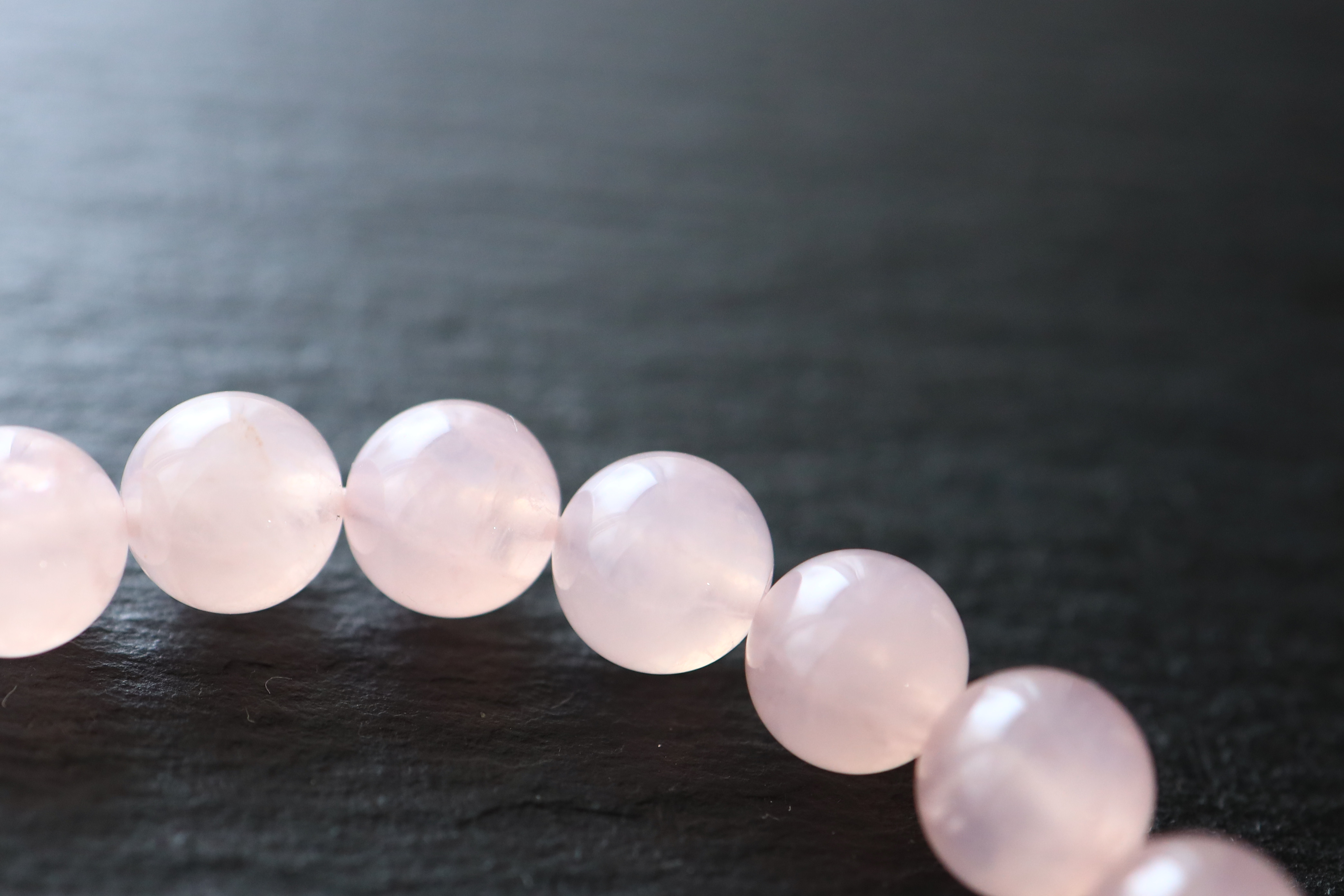 …☆プレミアムブレス☆宝石質：ミルキーローズクォーツ：約9ミリ☆天然石ブレスレット☆…