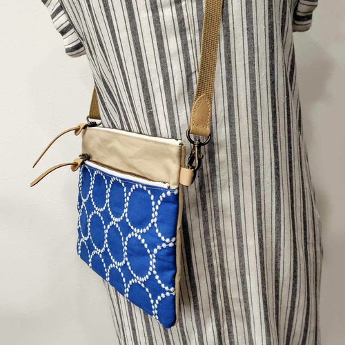 【2点おまとめ】ミナペルホネン/2025タンバリンネイビー×白/サコッシュ ミナ タンバリン ショルダーバッグ｜ミナ ペルホネン / minä