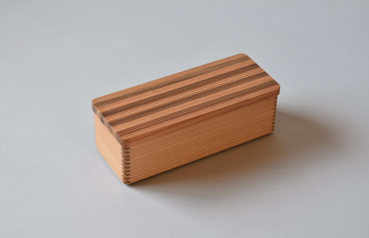 山武杉のお弁当箱　縞　スリム　510ml