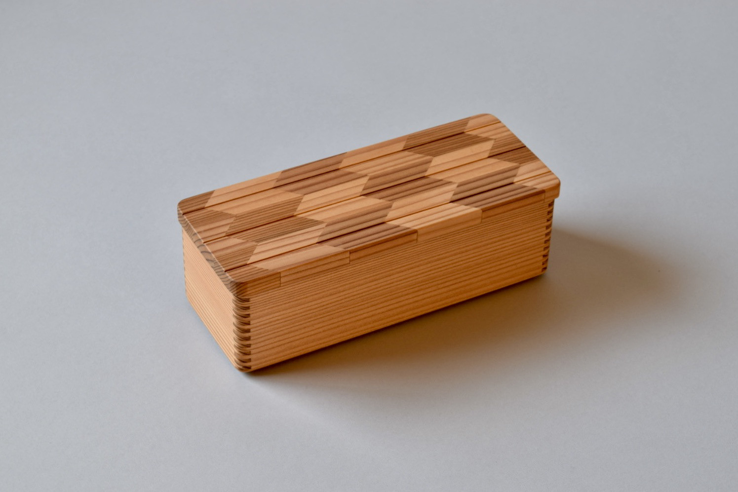 山武杉のお弁当箱　矢絣　スリム　510ml