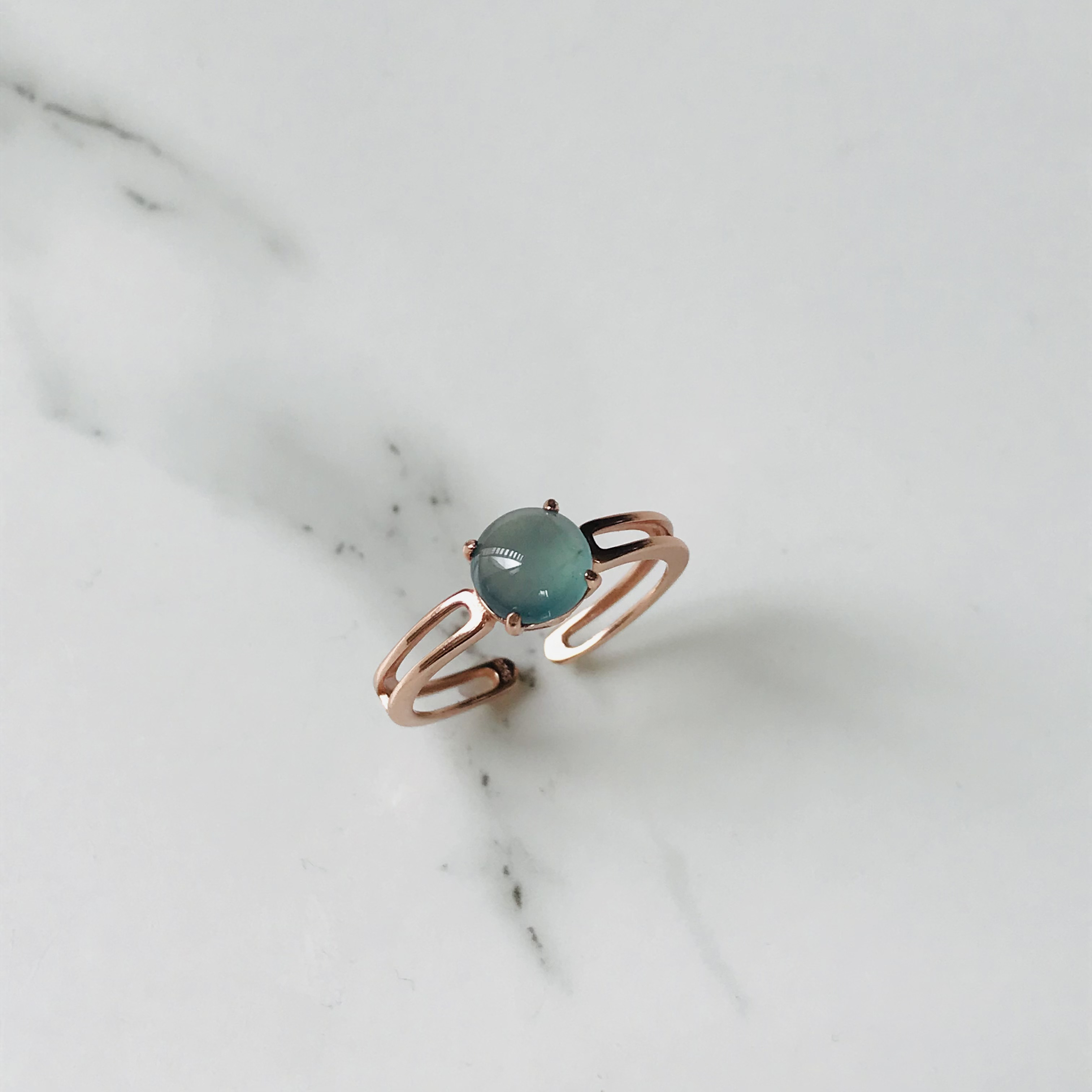 [R156-009］ ジェイド　JADE ヒスイ　本翡翠　リング　天然石　グアテマラ産　指輪　sv925