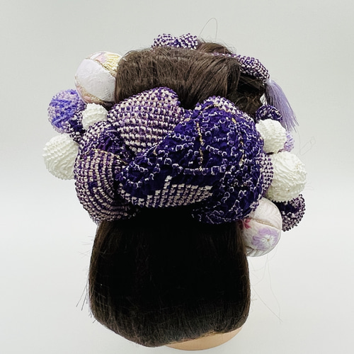 ❤限定品 ❤ ちんころ かのこ 鹿の子 和玉14本セット 木目込み鞠 紫