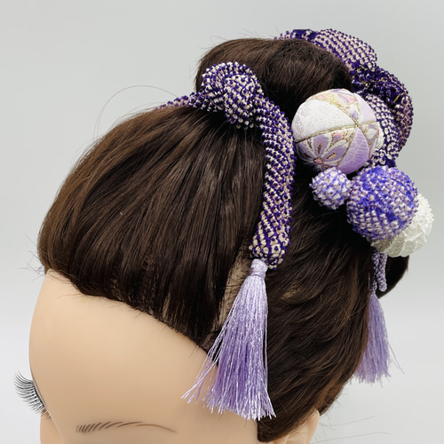 七五三 成人式　鹿の子ちんころ　1セット メール便可 髪飾り 七五三 卒業式 成人式 ちんころ 房付 京かのこ